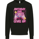 Birthday Girl Level Up Gaming Gamer 6th 7th 8th Mens Sweatshirt Jumper Black