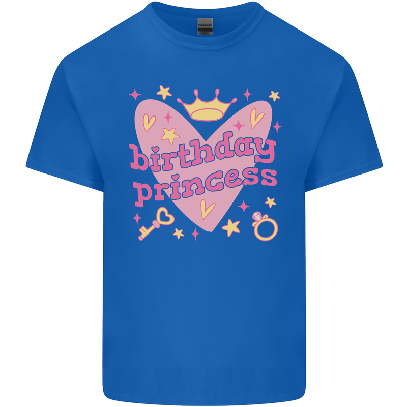 Birthday Princess 3 4 5 6 7 8 9 Year Old Kids T-Shirt Childrens Royal Blue