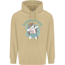 Birthday Princess Unicorn 4th 5th 6th 7th 8th Mens 80% Cotton Hoodie Sand