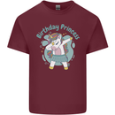 Birthday Princess Unicorn 4th 5th 6th 7th 8th Mens Cotton T-Shirt Tee Top Maroon
