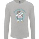 Birthday Princess Unicorn 4th 5th 6th 7th 8th Mens Long Sleeve T-Shirt Sports Grey