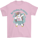 Birthday Princess Unicorn 4th 5th 6th 7th 8th Mens T-Shirt 100% Cotton Light Pink