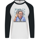 Einstein Science Quantum Physics Maths Geek Mens L/S Baseball T-Shirt White/Black