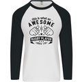 An Awesome Rugby Player Looks Like Union Mens L/S Baseball T-Shirt White/Black