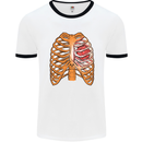 RPG Ribs Role Play Games Dice Mens Ringer T-Shirt White/Black