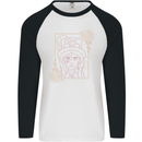 Virgo Steampunk Star Sign Zodiac Astrological Mens L/S Baseball T-Shirt White/Black