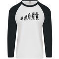 Bavarian Beer Evolution Oktoberfest Mens L/S Baseball T-Shirt White/Black