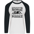Rugby No Explanation Is Necessary Mens L/S Baseball T-Shirt White/Black