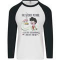 The Science Method Funny Chemistry Geek Mens L/S Baseball T-Shirt White/Black