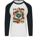 World of Peace Black Lives Matter LGBT Mens L/S Baseball T-Shirt White/Black