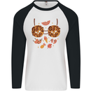 Girls Trip Fancy Dress Costume Holiday Mens L/S Baseball T-Shirt White/Black