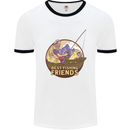 Fishing Dog Fisherman's Best Friend Mens Ringer T-Shirt White/Black