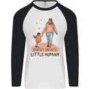 Aunties Favourite Human Funny Niece Nephew Mens L/S Baseball T-Shirt White/Black