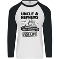 Uncle & Nephews Best Friends Day Funny Mens L/S Baseball T-Shirt White/Black
