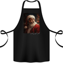 Black Santa's Got Soul Christmas Xmas Cotton Apron 100% Organic Black