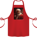 Black Santa's Got Soul Christmas Xmas Cotton Apron 100% Organic Red