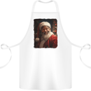 Black Santa's Got Soul Christmas Xmas Cotton Apron 100% Organic White