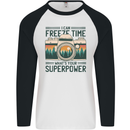 Freeze Time Photography Photographer Mens L/S Baseball T-Shirt White/Black