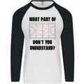 What Part of Hockey Dont You Understand Ice Mens L/S Baseball T-Shirt White/Black