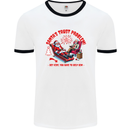 Christmas Funny Santa Trust Xmas Believe Mens Ringer T-Shirt White/Black