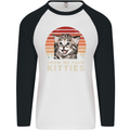 Show Me Your Kitties Funny Cat Kitten Mens L/S Baseball T-Shirt White/Black