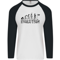 Evolution of a Golfer Funny Golf Golfing Mens L/S Baseball T-Shirt White/Black