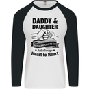 Daddy and Daughter Funny Father's Day Mens L/S Baseball T-Shirt White/Black