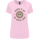 Blame It on My Hippy Soul 60s 70s Flower Power Womens Wider Cut T-Shirt Light Pink