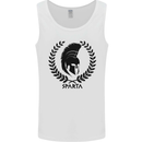 Bodybuilding Sparta Helmet Gym Training Mens Vest Tank Top White