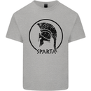 Bodybuilding Sparta Helmet Training Gym Mens Cotton T-Shirt Tee Top Sports Grey