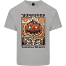 Bonfires Burning Halloween Guy Fawkes Night Mens Cotton T-Shirt Tee Top Sports Grey