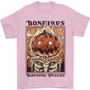 Bonfires Burning Halloween Guy Fawkes Night Mens T-Shirt 100% Cotton Light Pink