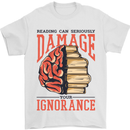 Books Reading Can Damage Your Ignorance Mens T-Shirt 100% Cotton White