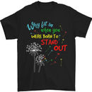 a black t - shirt with a dandelion saying why life is when you