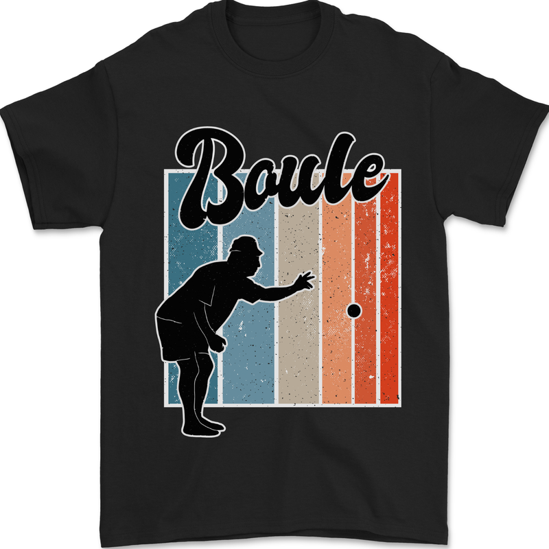 Boule Bowls Petanque Balls Mens T-Shirt 100% Cotton Black