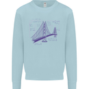 Bridge Equation Physics Maths Geek Kids Sweatshirt Jumper Light Blue