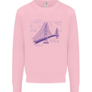 Bridge Equation Physics Maths Geek Kids Sweatshirt Jumper Light Pink
