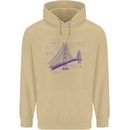 Bridge Equation Physics Maths Geek Mens 80% Cotton Hoodie Sand