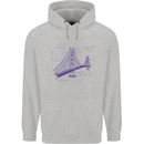 Bridge Equation Physics Maths Geek Mens 80% Cotton Hoodie Sports Grey