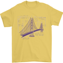 Bridge Equation Physics Maths Geek Mens T-Shirt 100% Cotton Yellow