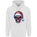 Britain Christmas Skull British UK Flag Union Jack Childrens Kids Hoodie White