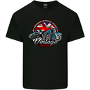 British Motorcycle Union Jack Flag Biker Chopper Kids T-Shirt Childrens Black