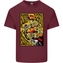 Burn Baby Burn Female Biker Motorcycle Mens Cotton T-Shirt Tee Top Maroon