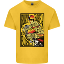 Burn Baby Burn Female Biker Motorcycle Mens Cotton T-Shirt Tee Top Yellow