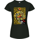 Burn Baby Burn Female Biker Motorcycle Womens Petite Cut T-Shirt Black