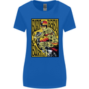 Burn Baby Burn Female Biker Motorcycle Womens Wider Cut T-Shirt Royal Blue