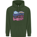Burnouts or Bows Gender Reveal New Baby Pregnant Childrens Kids Hoodie Forest Green