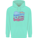 Burnouts or Bows Gender Reveal New Baby Pregnant Childrens Kids Hoodie Peppermint