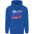 Burnouts or Bows Gender Reveal New Baby Pregnant Childrens Kids Hoodie Royal Blue