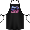 Burnouts or Bows Gender Reveal New Baby Pregnant Cotton Apron 100% Organic Black